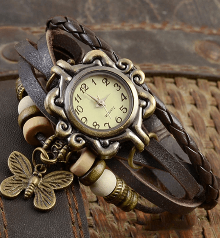 Damen-Accessoire-Uhr mit Vintage-Blumenarmband – Avelisse