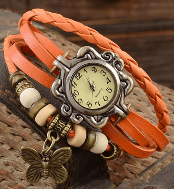 Damen-Accessoire-Uhr mit Vintage-Blumenarmband – Avelisse