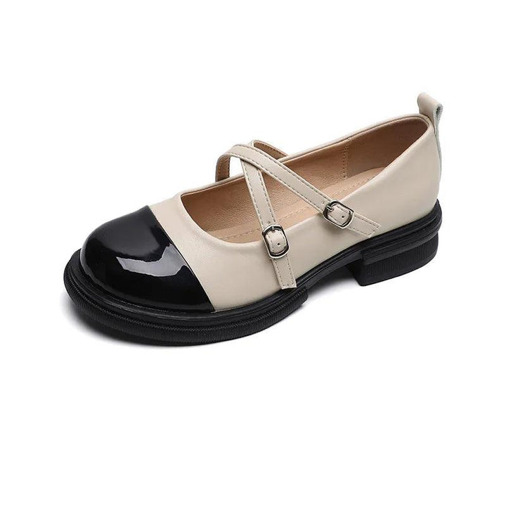 Echoarchiv | Zweifarbige Mary-Jane-Flats mit Doppelriemen