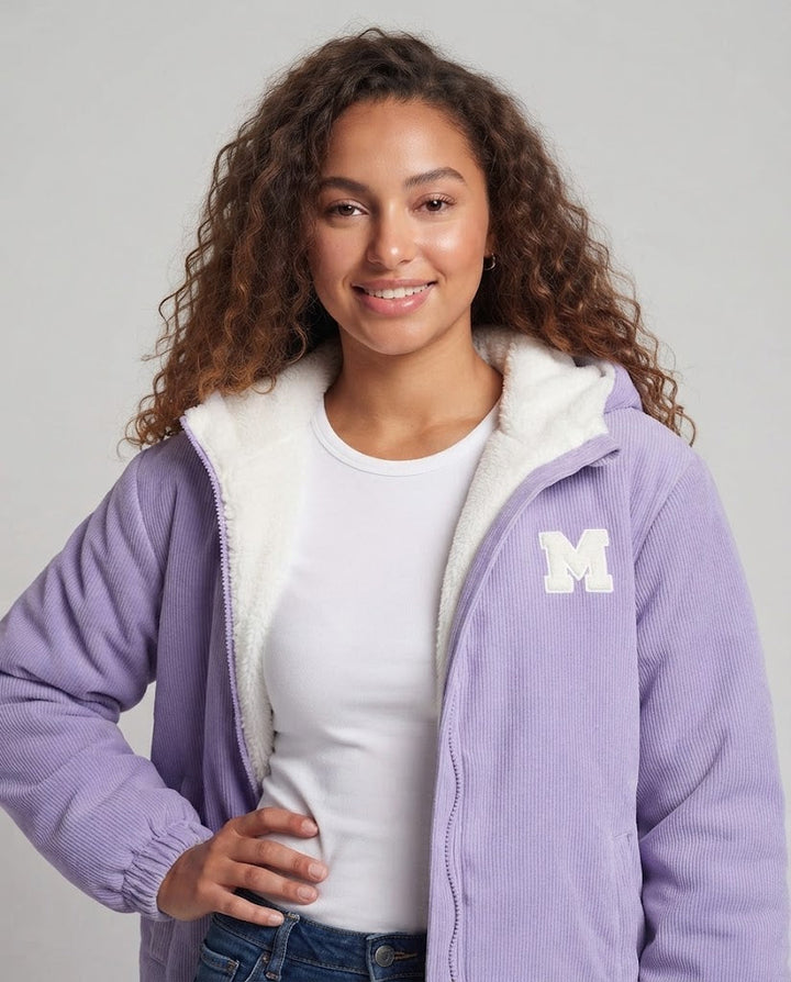 Damen Fleecejacke mit Kapuze Echo Archiv