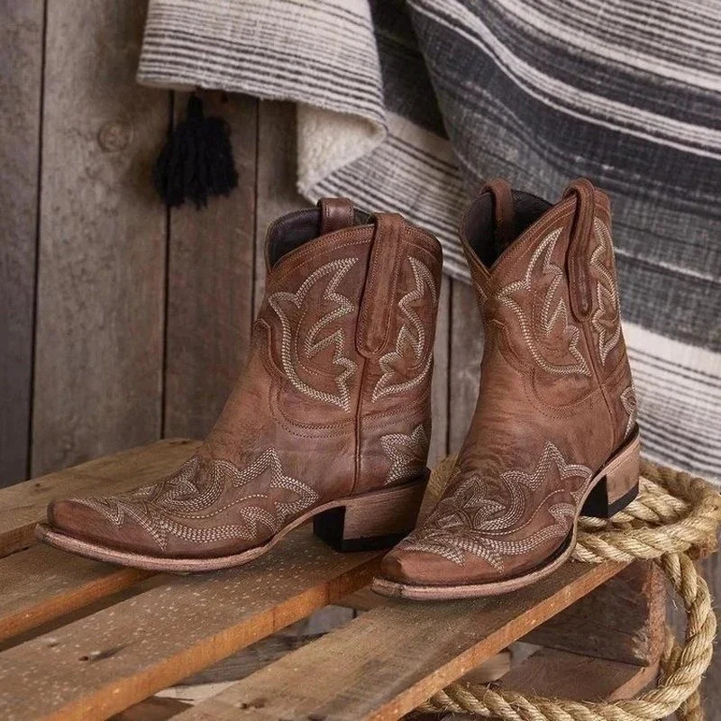 Echoarchiv | Damen Western Cowboystiefel Braun
