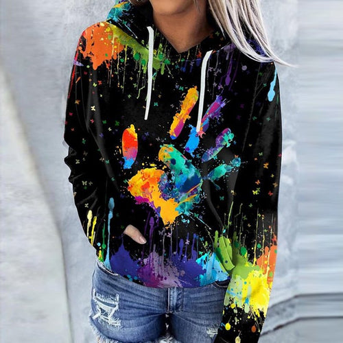 Echoarchiv | Hoodie Relaxed Fit Künstlerischer Druck Weiche Baumwolle Tasche