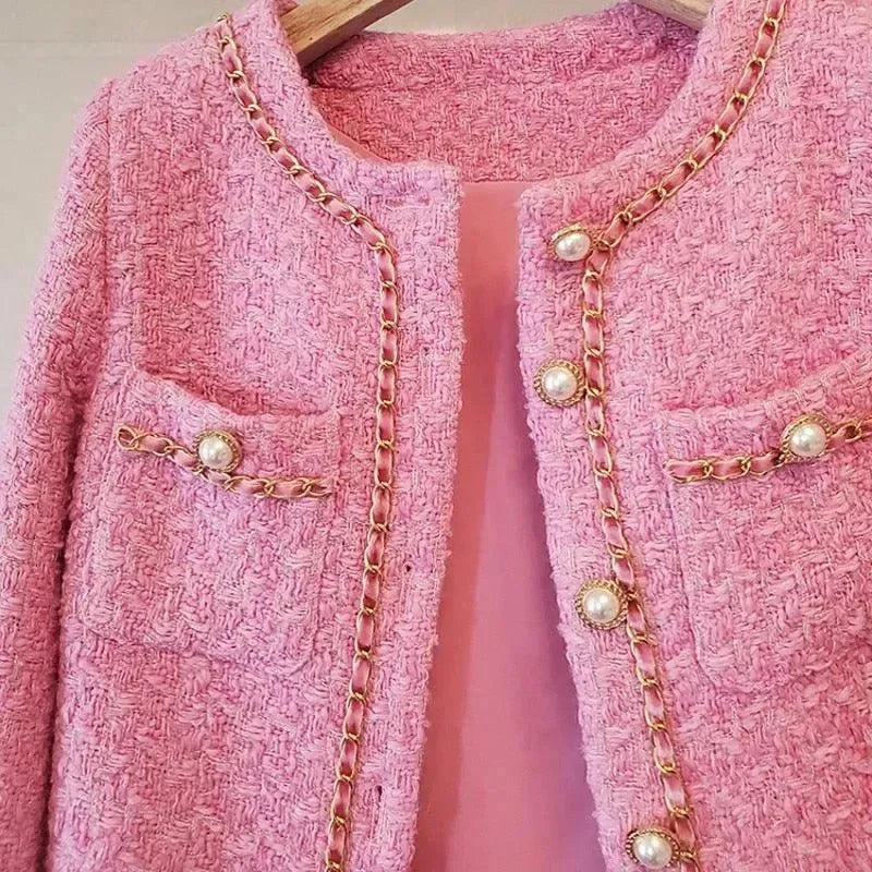 Echoarchiv | Damen Tweed Slim Fit Jacke