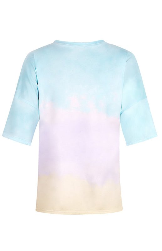 Echoarchiv | Damen Tie Dye Gradient Print Lose T-Shirt für Frauen