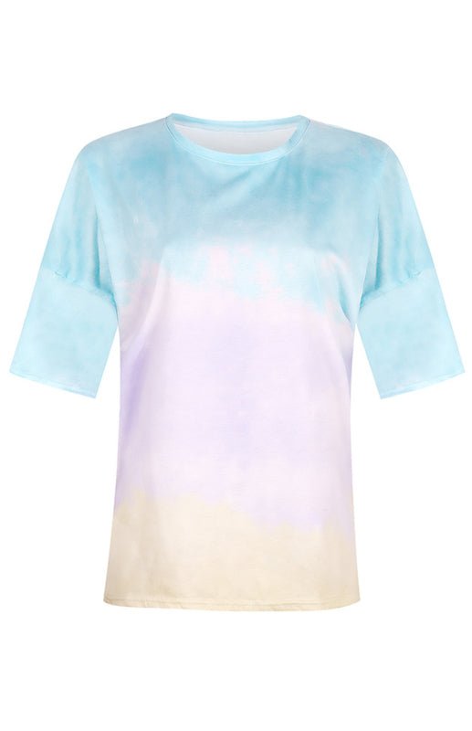 Echoarchiv | Damen Tie Dye Gradient Print Lose T-Shirt für Frauen