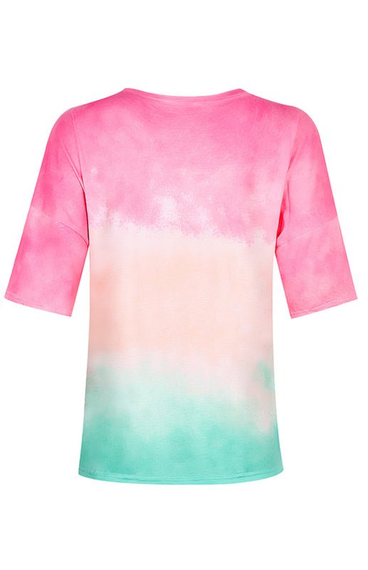 Echoarchiv | Damen Tie Dye Gradient Print Lose T-Shirt für Frauen