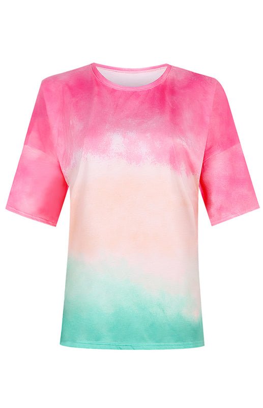 Echoarchiv | Damen Tie Dye Gradient Print Lose T-Shirt für Frauen