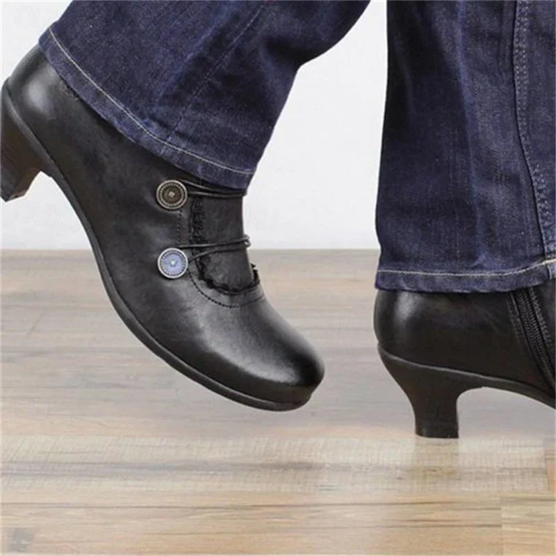 Damen Viktorianische Schnür-Stiefeletten mit Spitzenbesatz – Seravelle