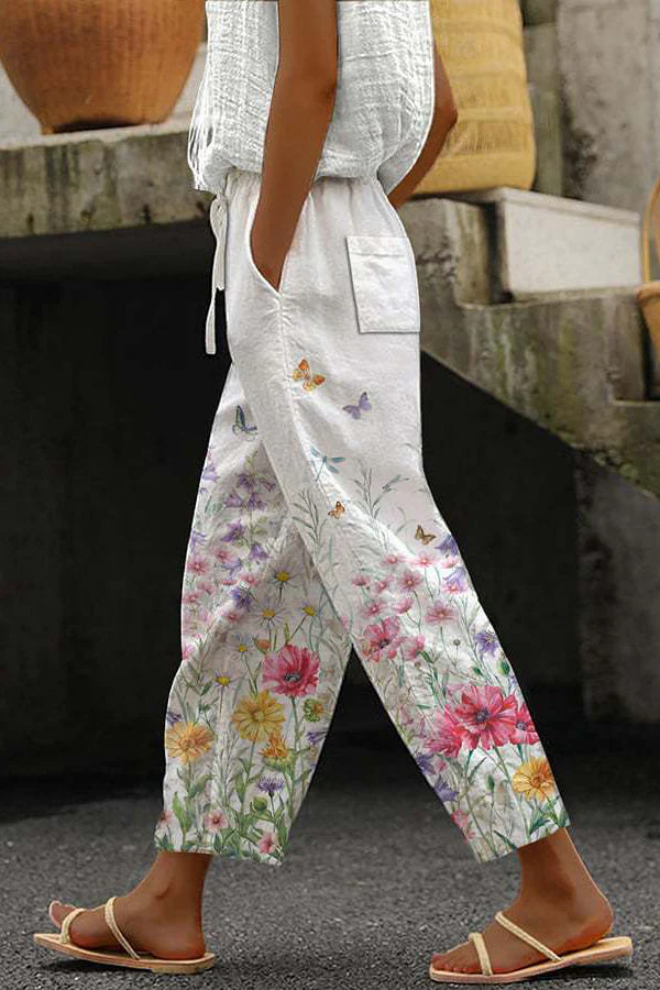 Echoarchiv | Casual Unique Printed Button Pocket Pants
