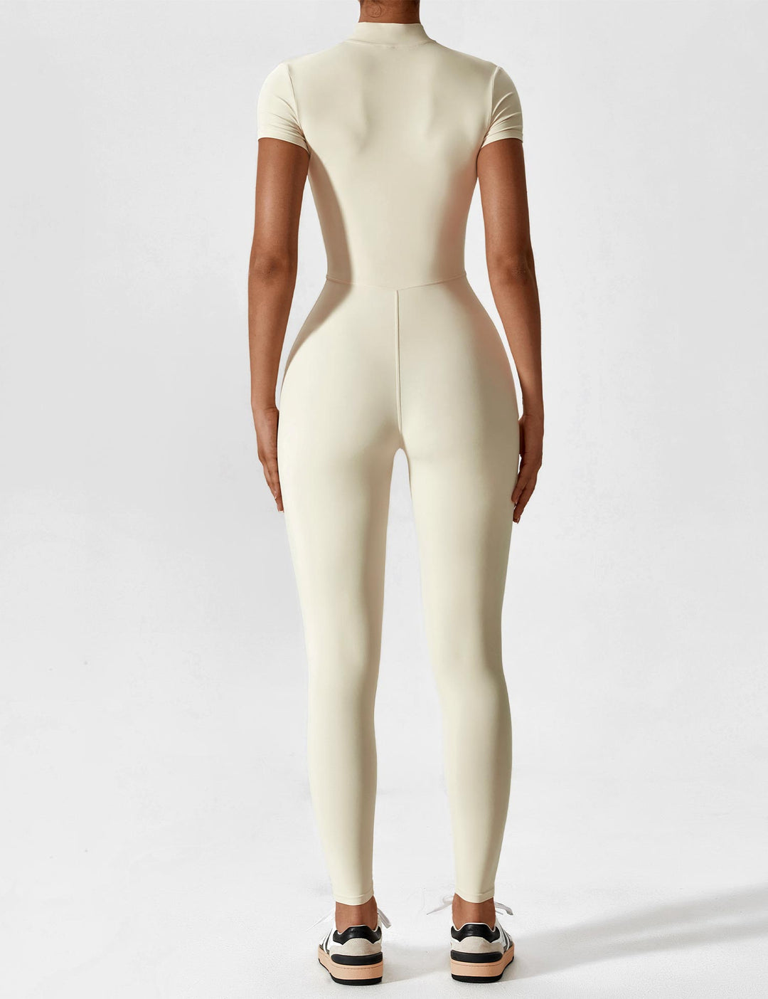 Echoarchiv - Lange Ärmel/Kurze Ärmel Reißverschluss Jumpsuit für Frauen