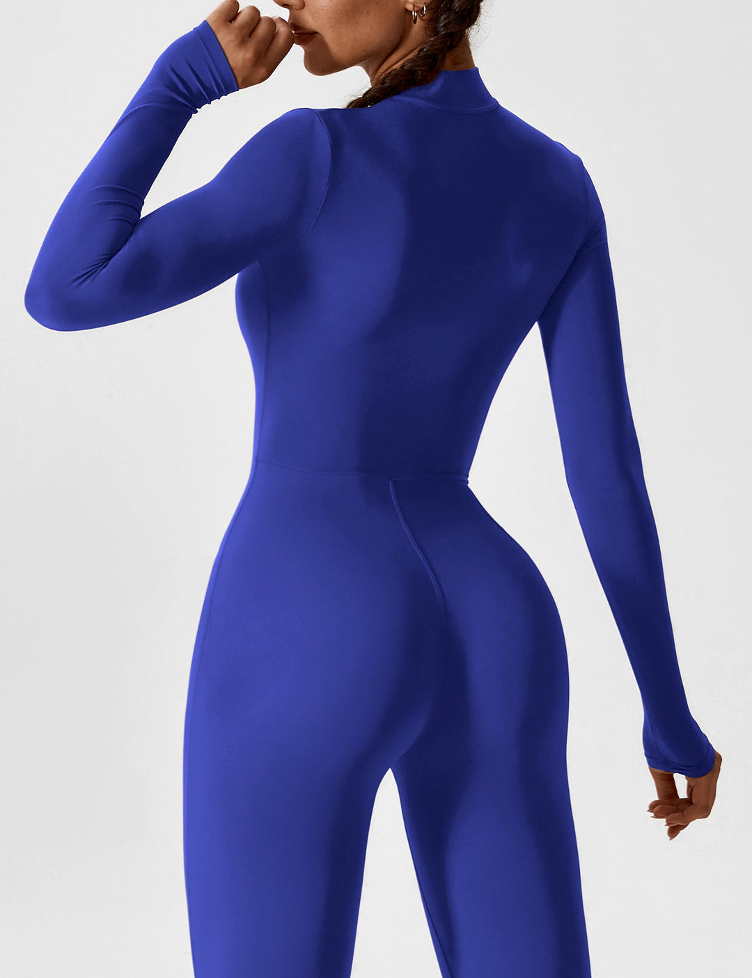 Echoarchiv - Lange Ärmel/Kurze Ärmel Reißverschluss Jumpsuit für Frauen