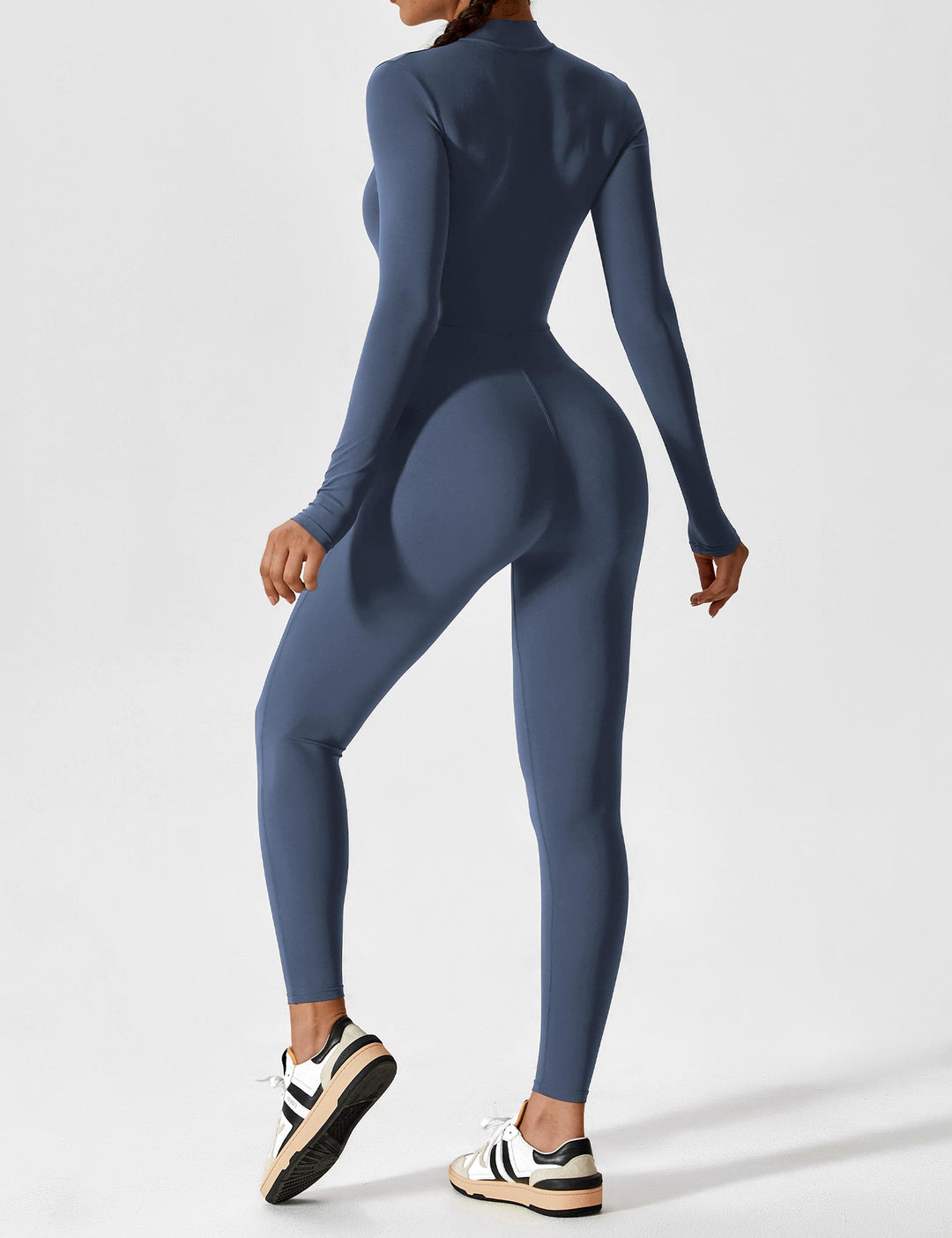 Echoarchiv - Lange Ärmel/Kurze Ärmel Reißverschluss Jumpsuit für Frauen