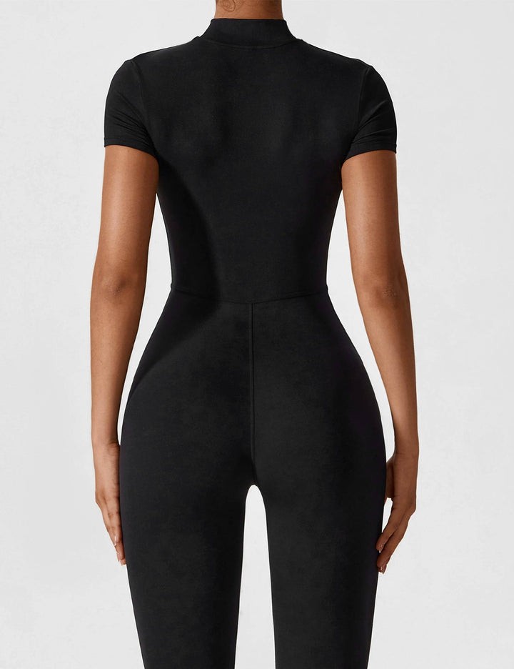 Echoarchiv - Lange Ärmel/Kurze Ärmel Reißverschluss Jumpsuit für Frauen