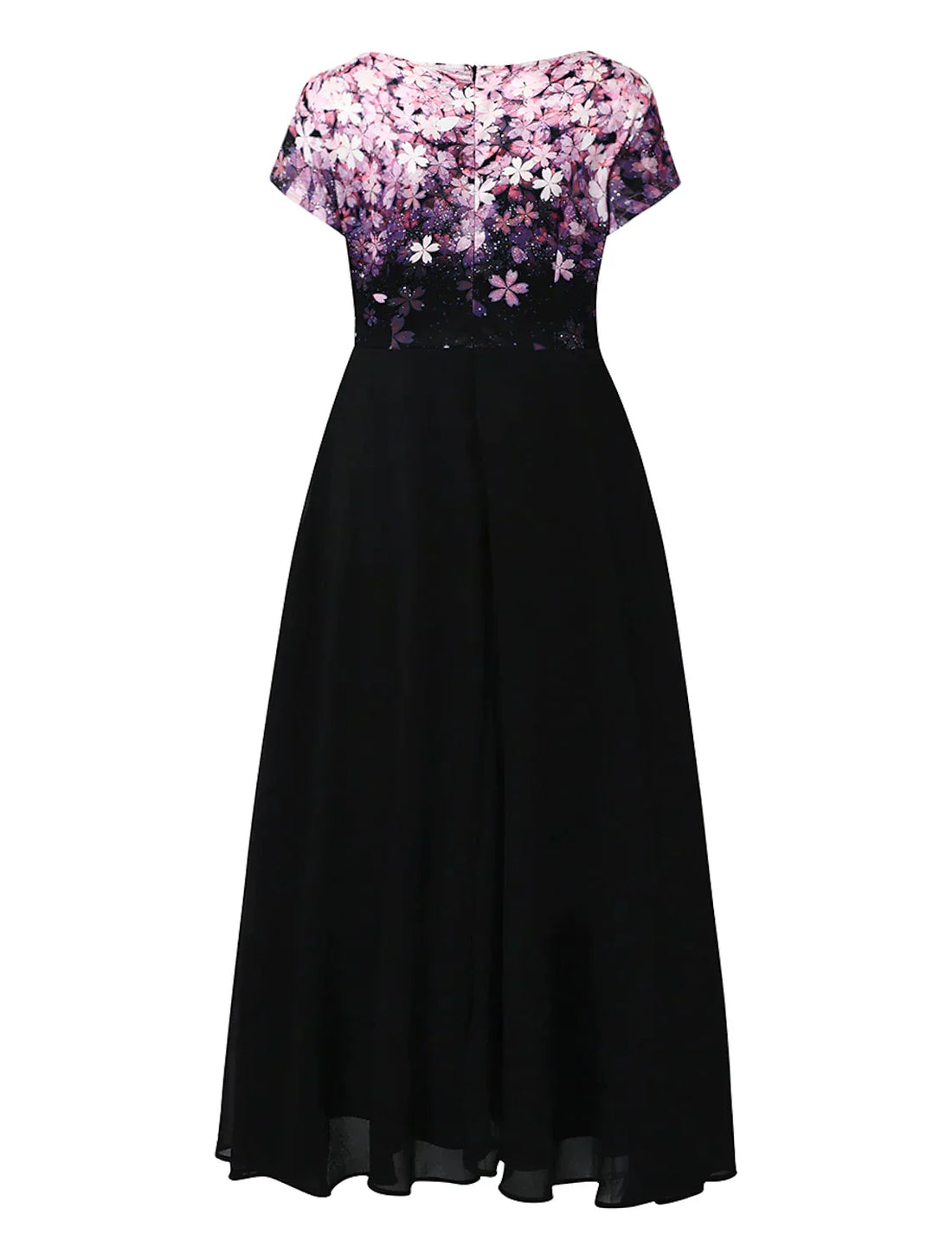 Elegantes Midi Kleid mit Blumen-Spitze – Élara