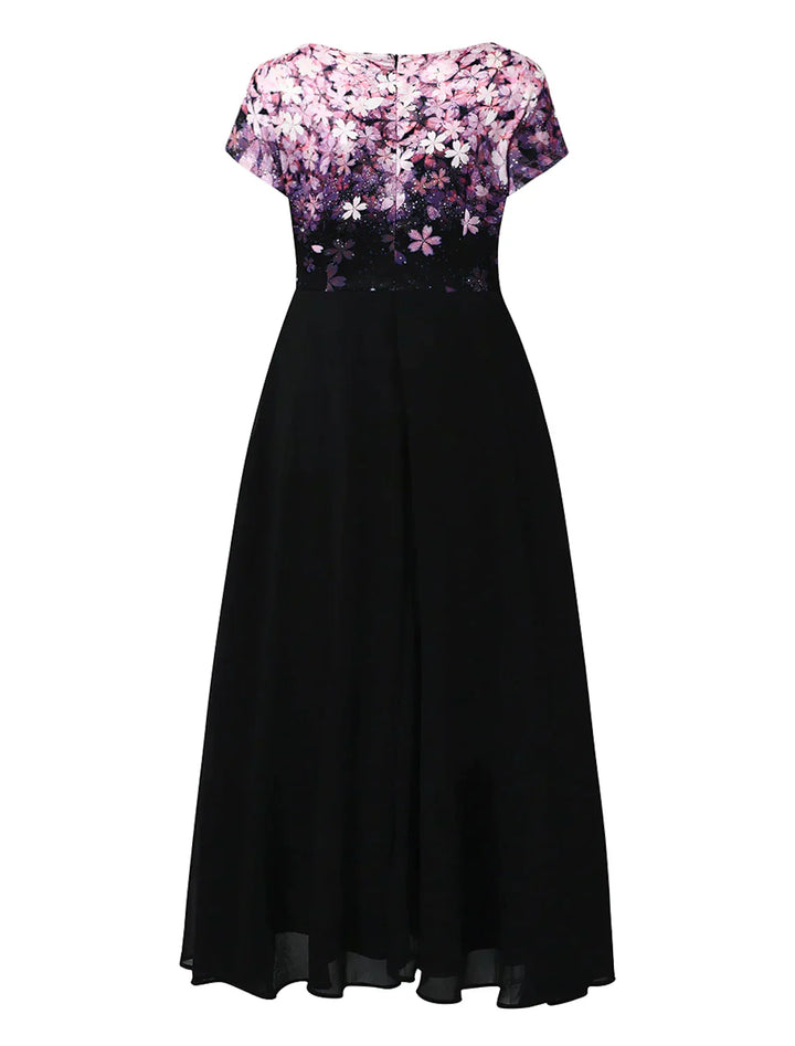 Echoarchiv | Elegantes Midi Kleid mit Blumen-Spitze